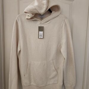 NWT Cream Hoodie Like Sweater